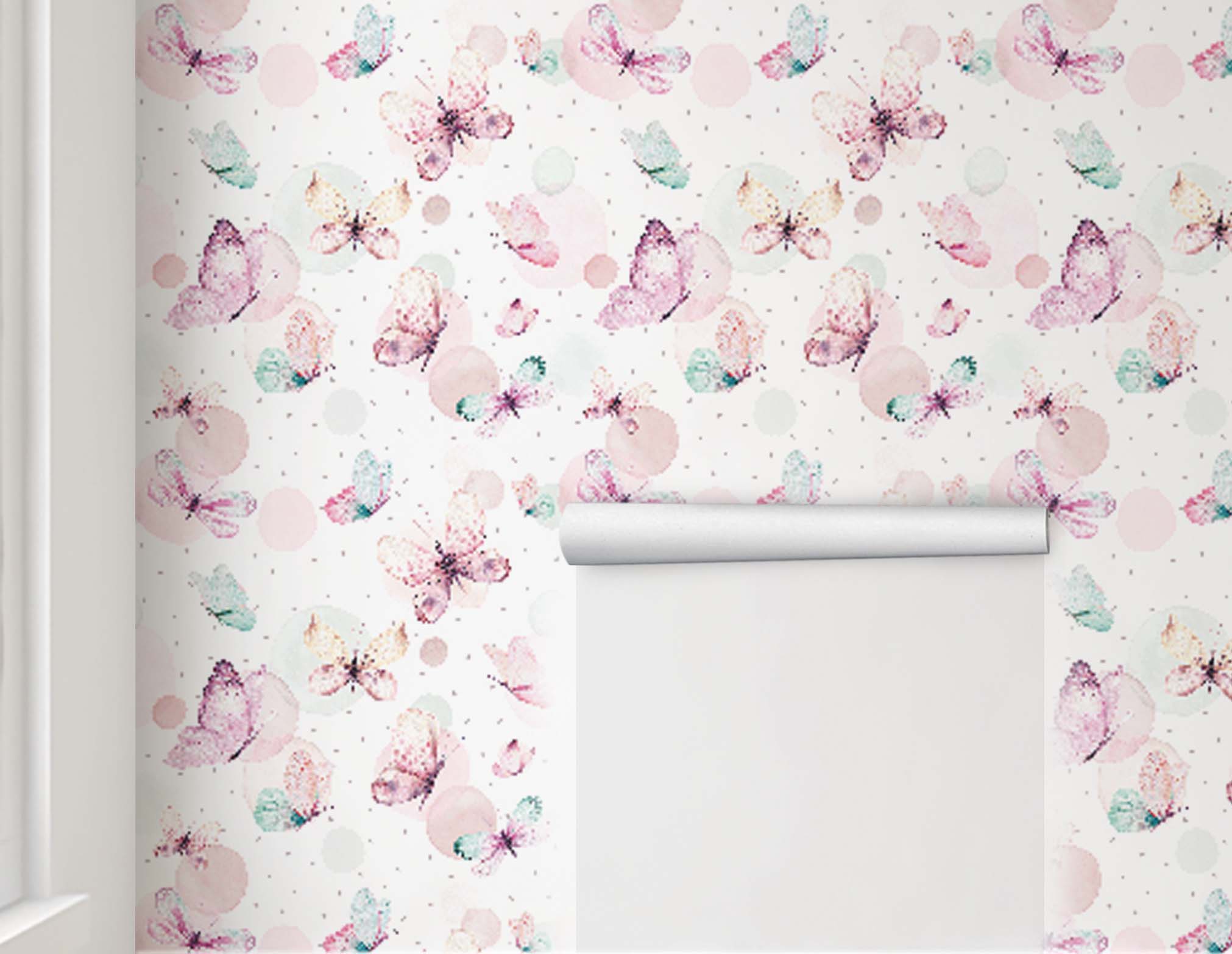 Papel de Parede Flores Jardim Suspenso Infantil Colorido Rolo 3m