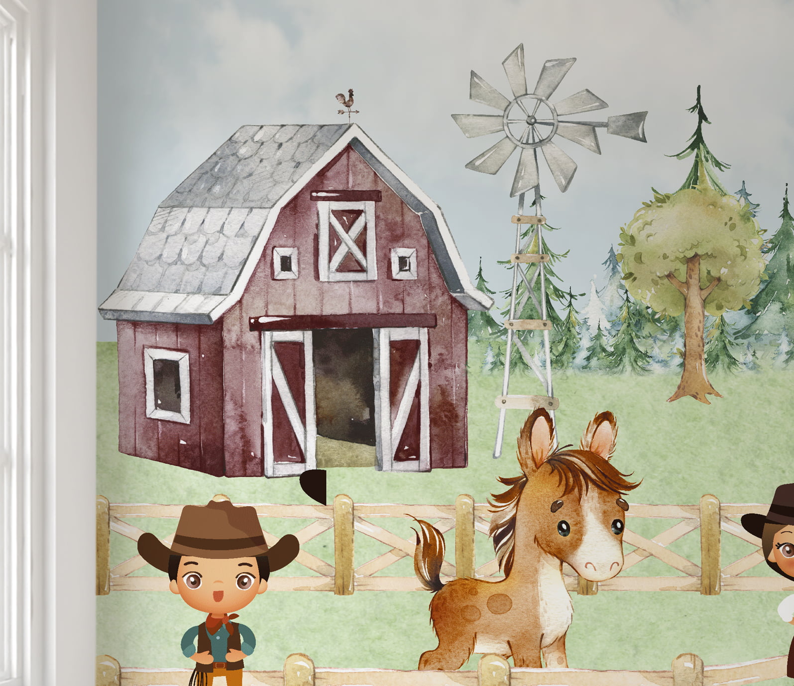 Papel de Parede Infantil Fazendinha