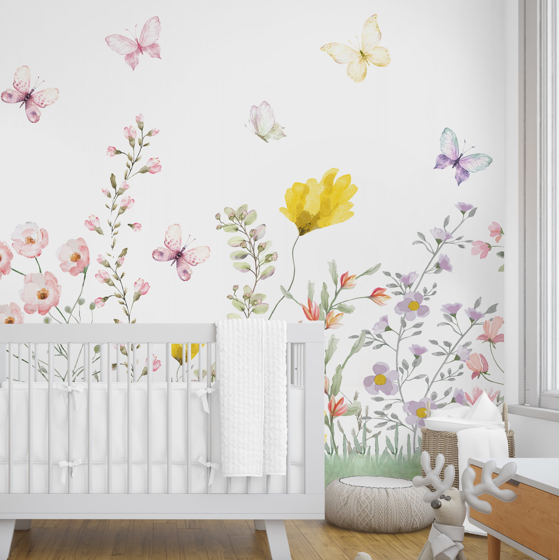Papel de Parede Floral Pequeno Aquarelado - B Decor - Decoração para  Casa e Quarto Infantil