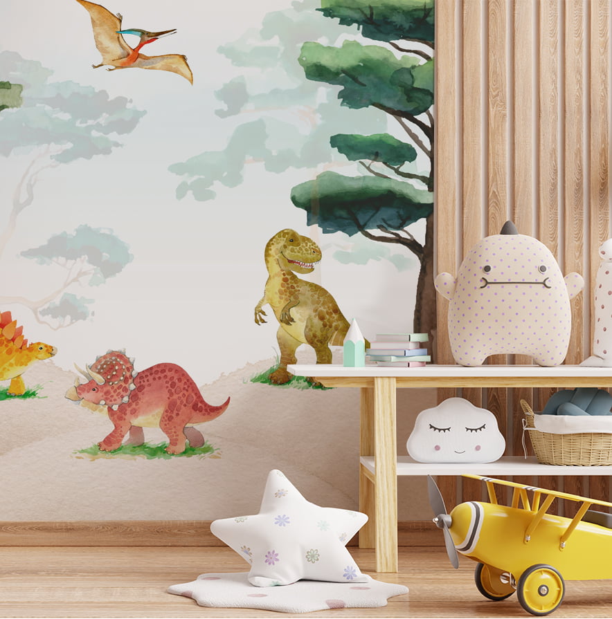 Papel de parede Infantil Safari Dinossauros