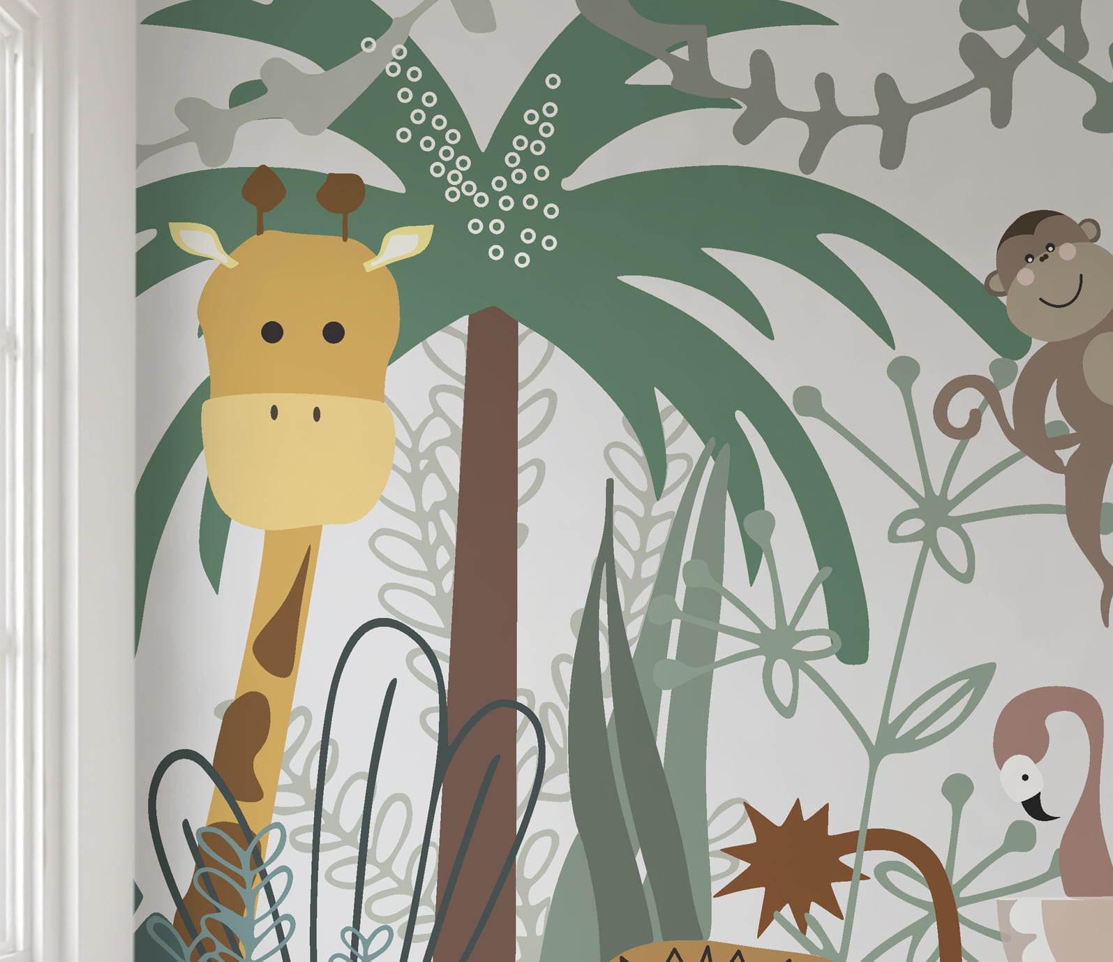 Papel de Parede Infantil Safari