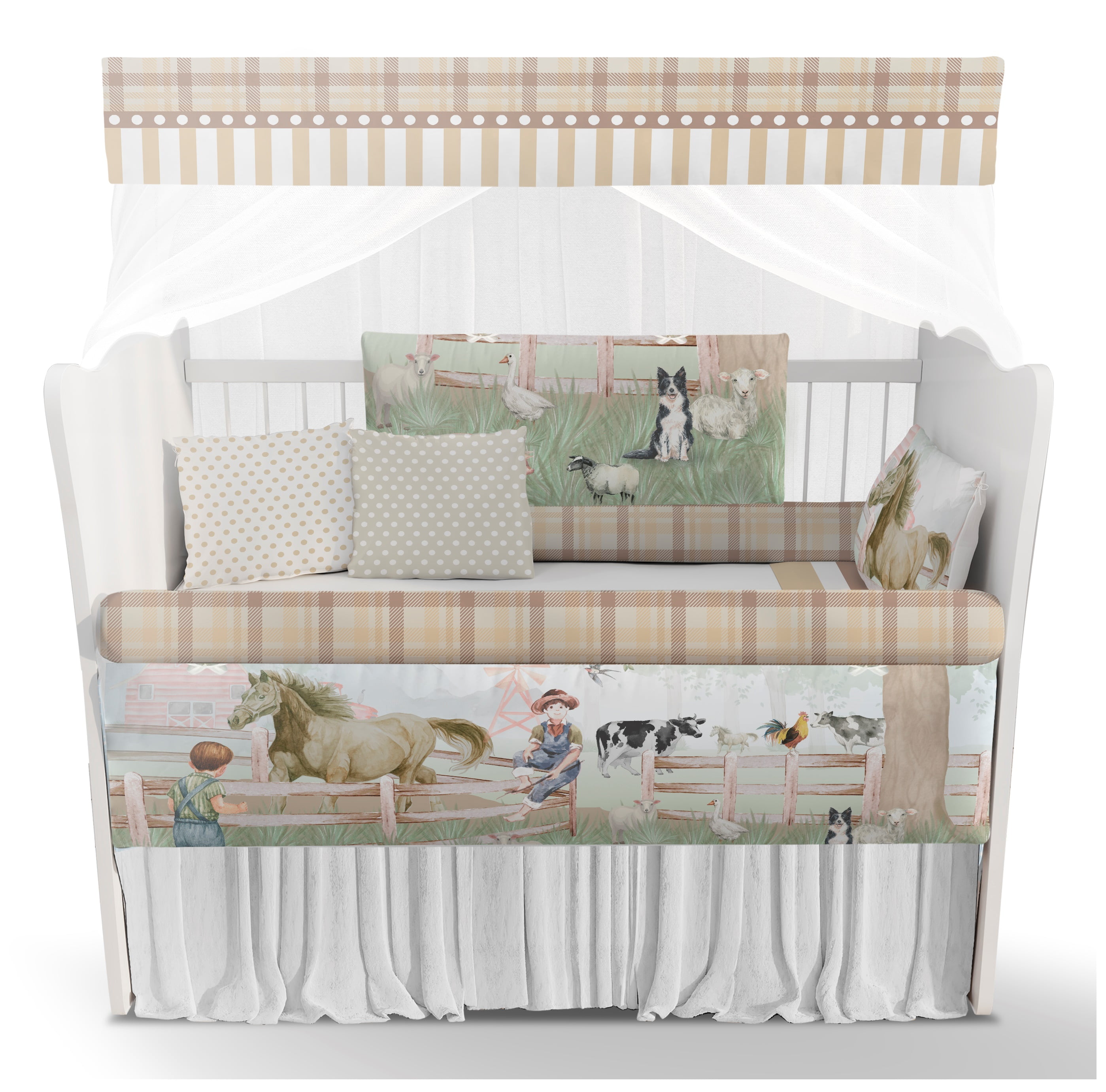 Kit Berço Enxoval de Bebê Cavalos Campo Fazenda Menino KT593 Papel de parede  infantil, Enxovais para Bebê, Kits Berço, Kit Cama, faixa decorativa, régua do crescimento, quadros decorativos infantil.