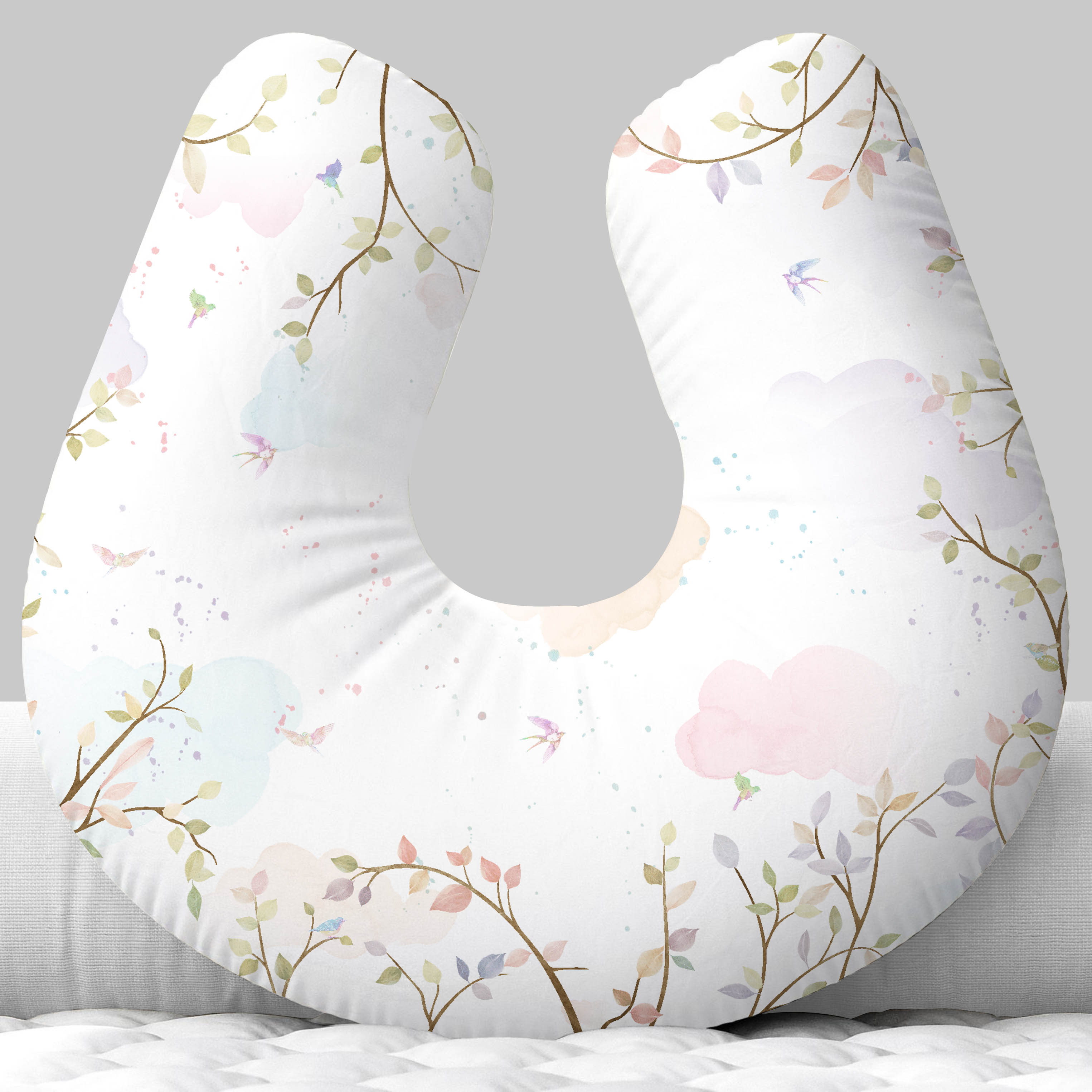 Almofada de Amamentação Travesseiro Algodão Rosa Delicada AM597 Papel de parede  infantil, Enxovais para Bebê, Kits Berço, Kit Cama, faixa decorativa, régua do crescimento, quadros decorativos infantil.