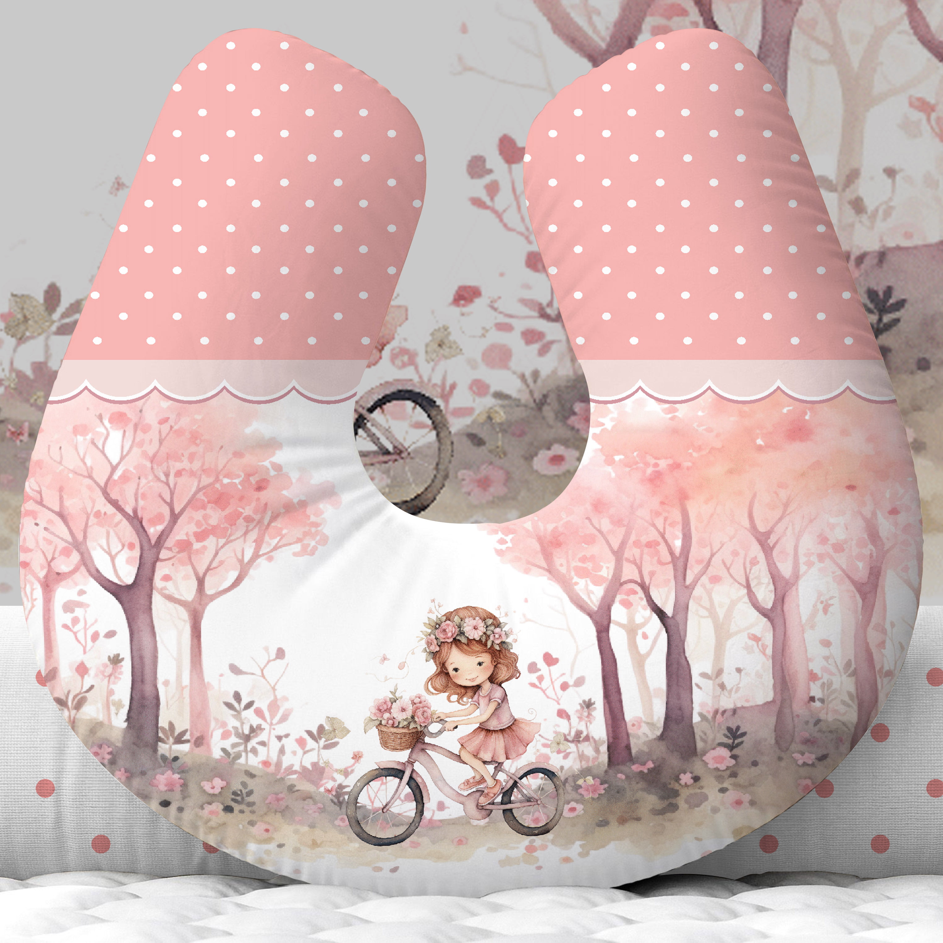 Almofada para Amamentar Bosque Encantado Rosa Menina Am625 Papel de parede  infantil, Enxovais para Bebê, Kits Berço, Kit Cama, faixa decorativa, régua do crescimento, quadros decorativos infantil.
