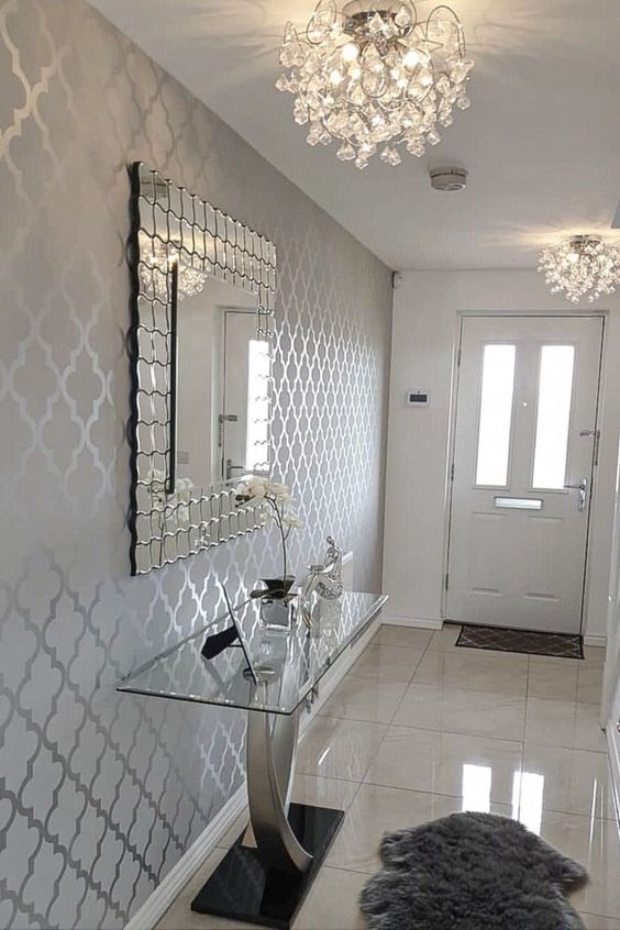 Papel de Parede Geométrico Cinza Linha Home - VRHOME02