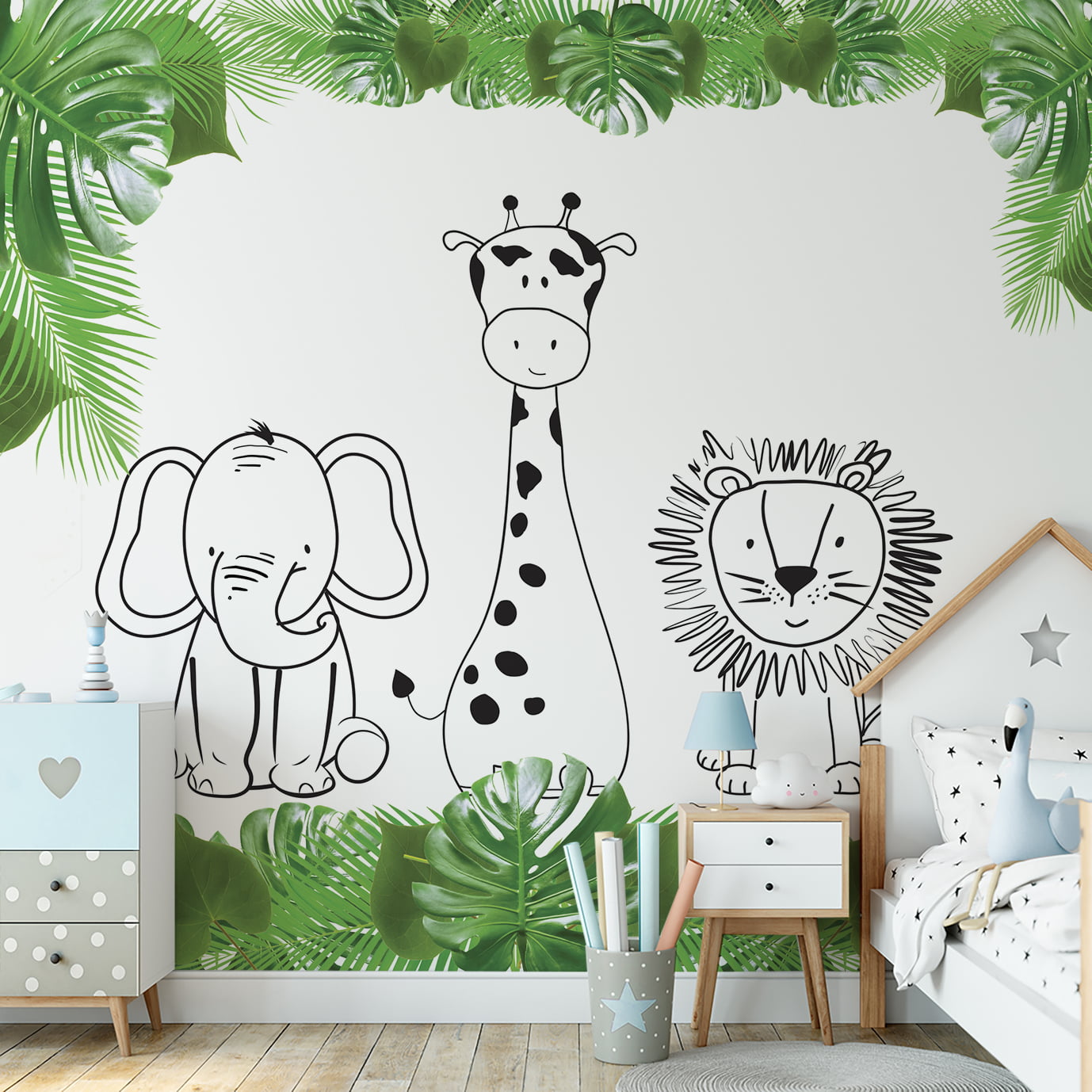 Papel de Parede Infantil Safari