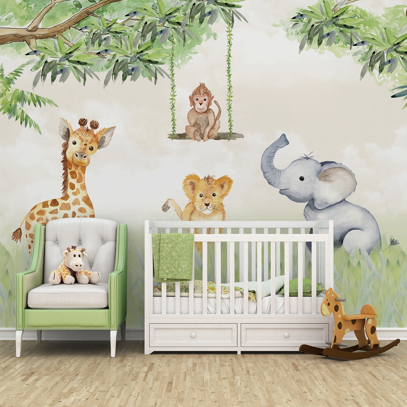 quadro quarto bebe tema safari