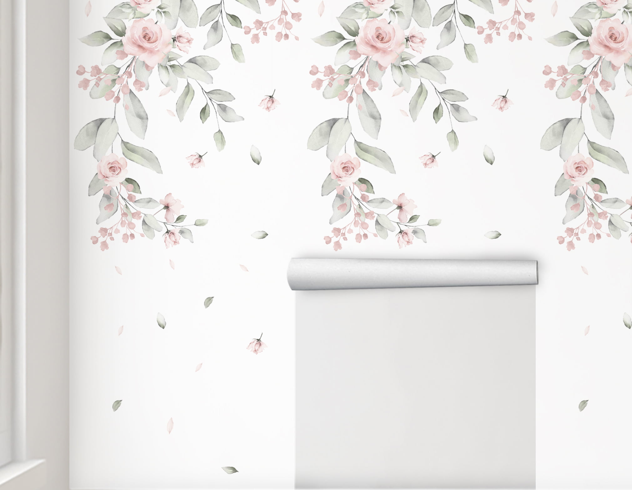 Papel de Parede Flores Jardim Suspenso Infantil Colorido Rolo 3m