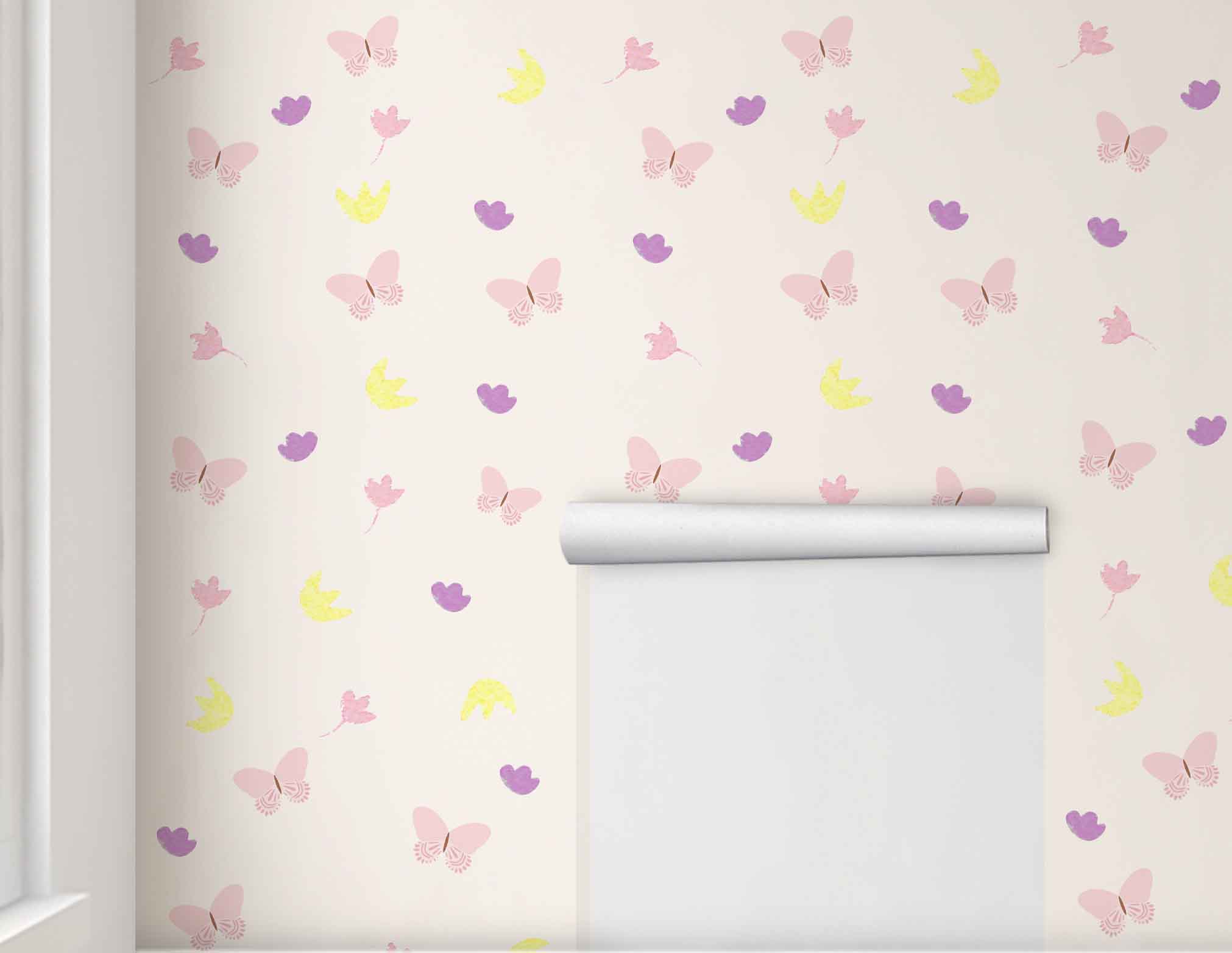 Papel de Parede Flores Jardim Suspenso Infantil Colorido Rolo 3m