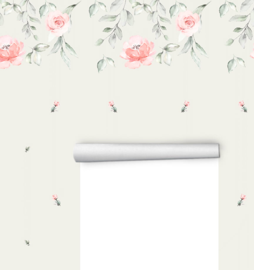 Papel de Parede Flores Jardim Suspenso Rosa Rolo