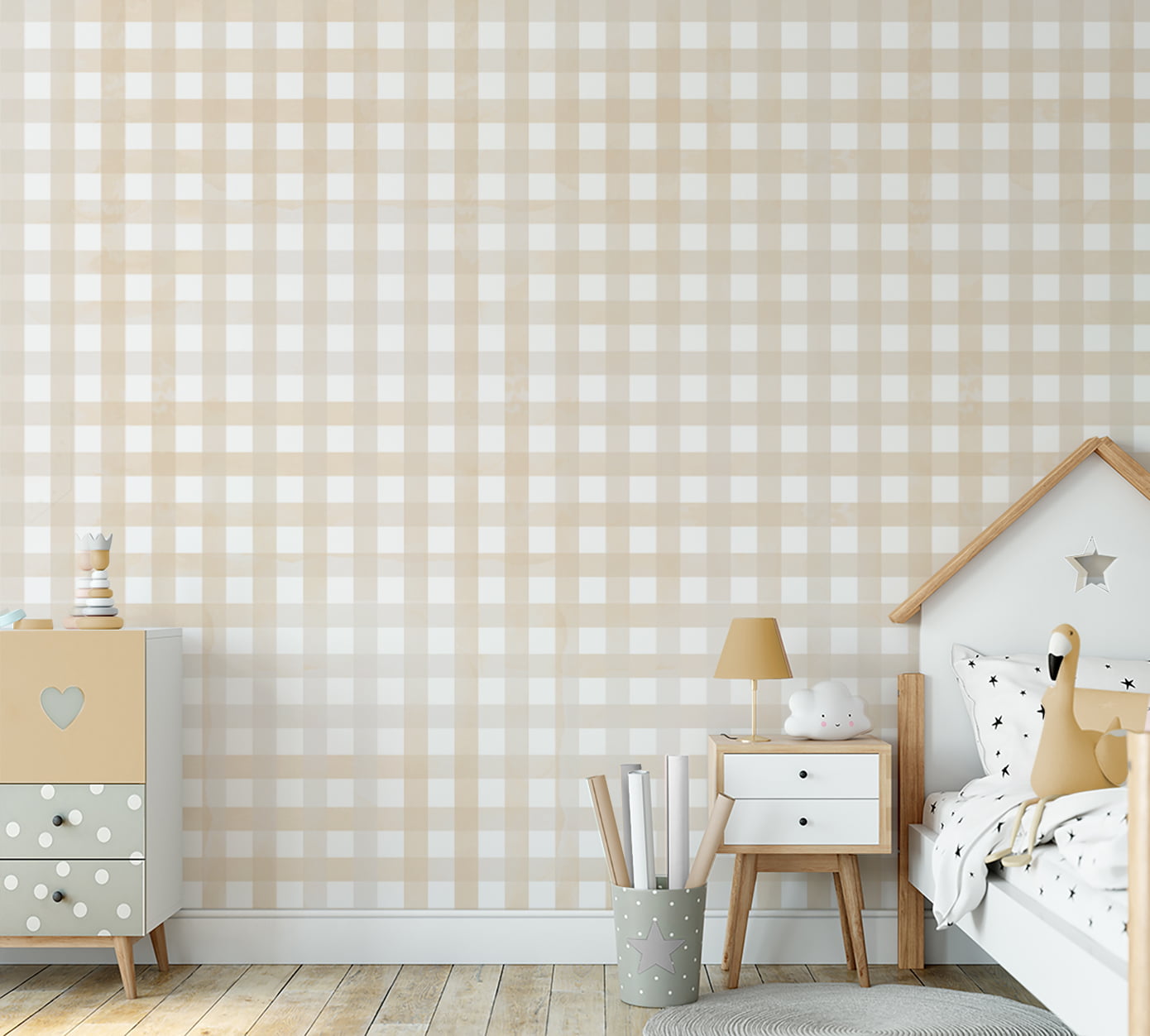 Papel de Parede autocolante quarto infantil listras - VR669