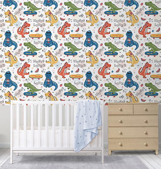 Papel de Parede Infantil Dinossauros