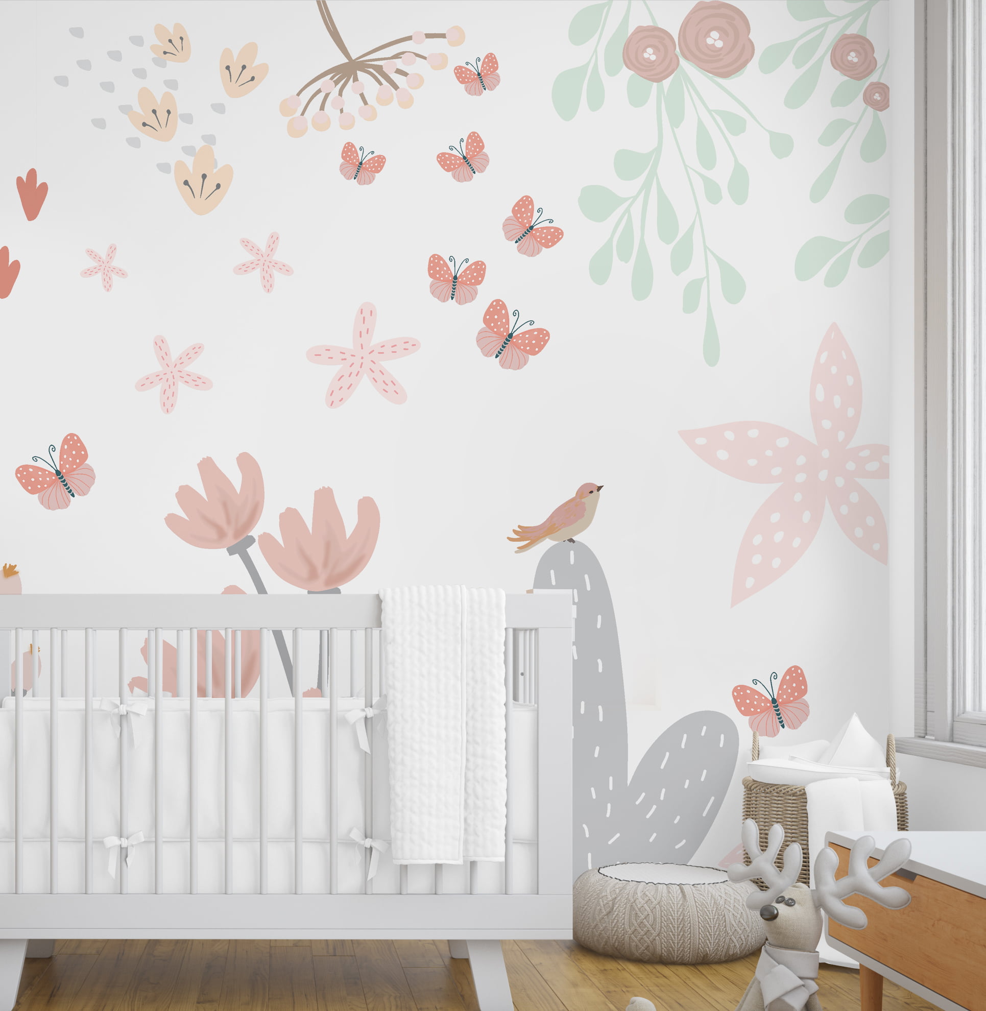 Papel de Parede Infantil Floral