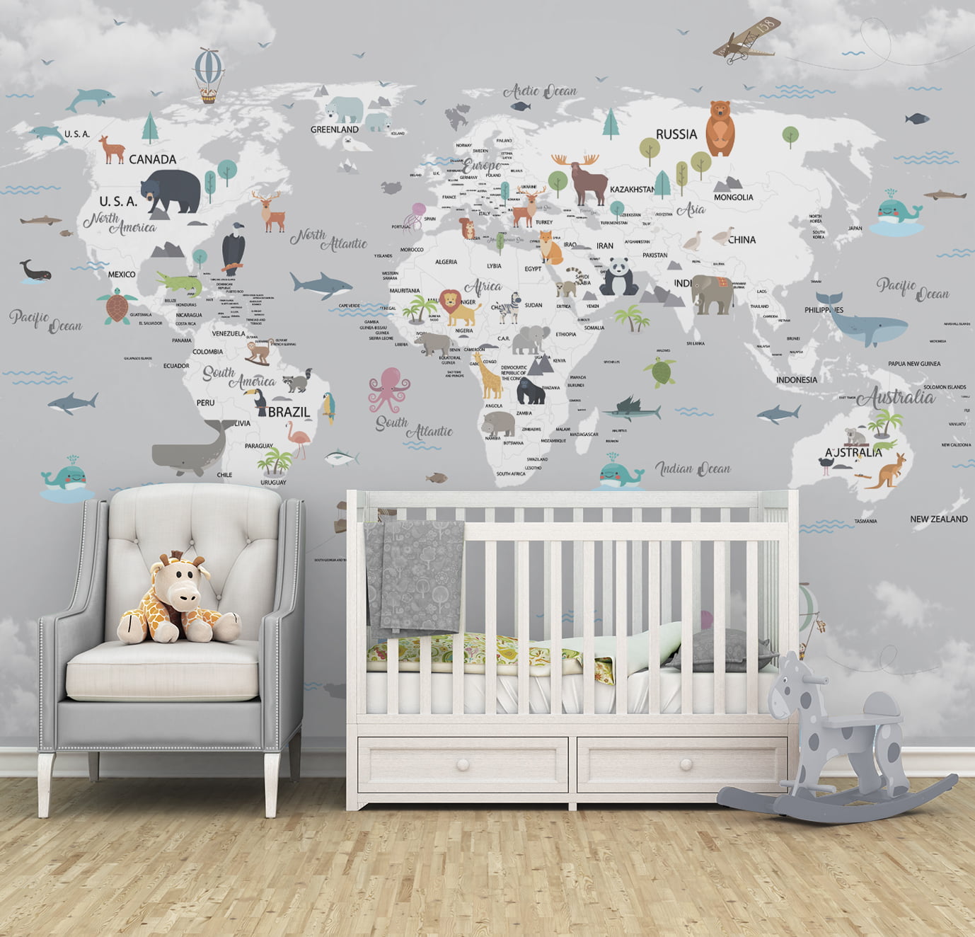 Papel de Parede Mapa Mundi 