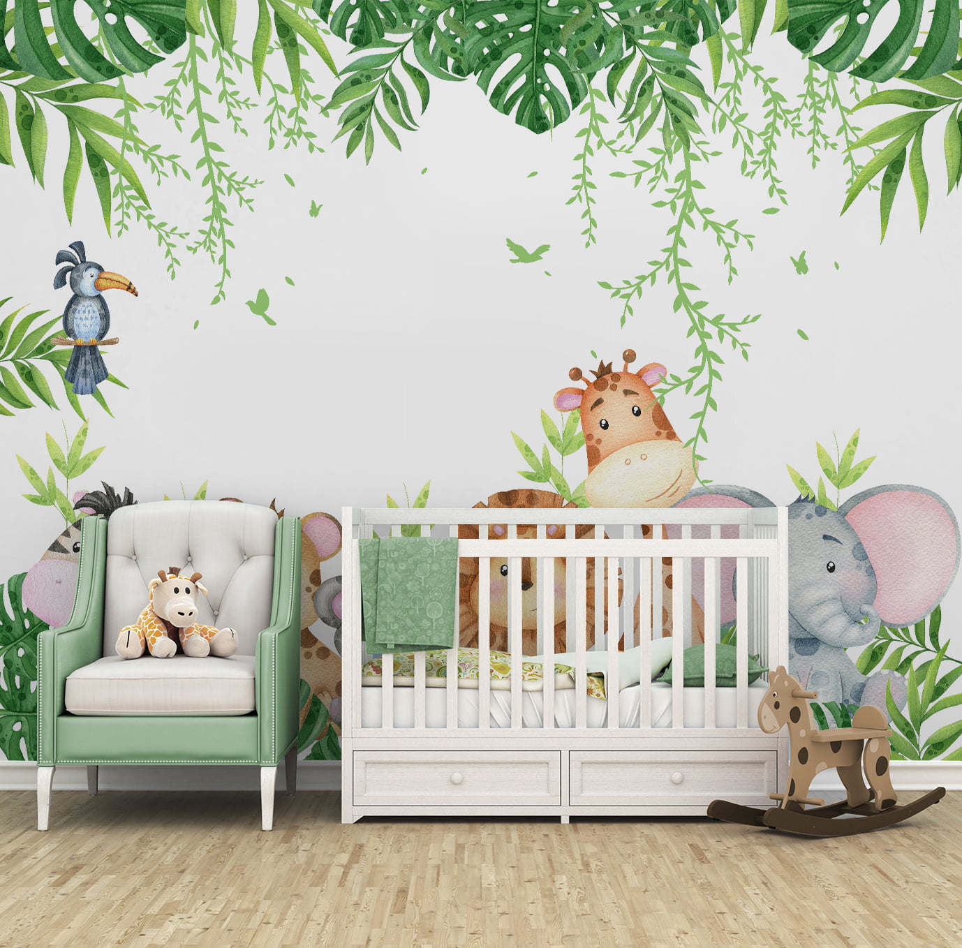 Papel de Parede Infantil Safari Amiguinhos da Floresta