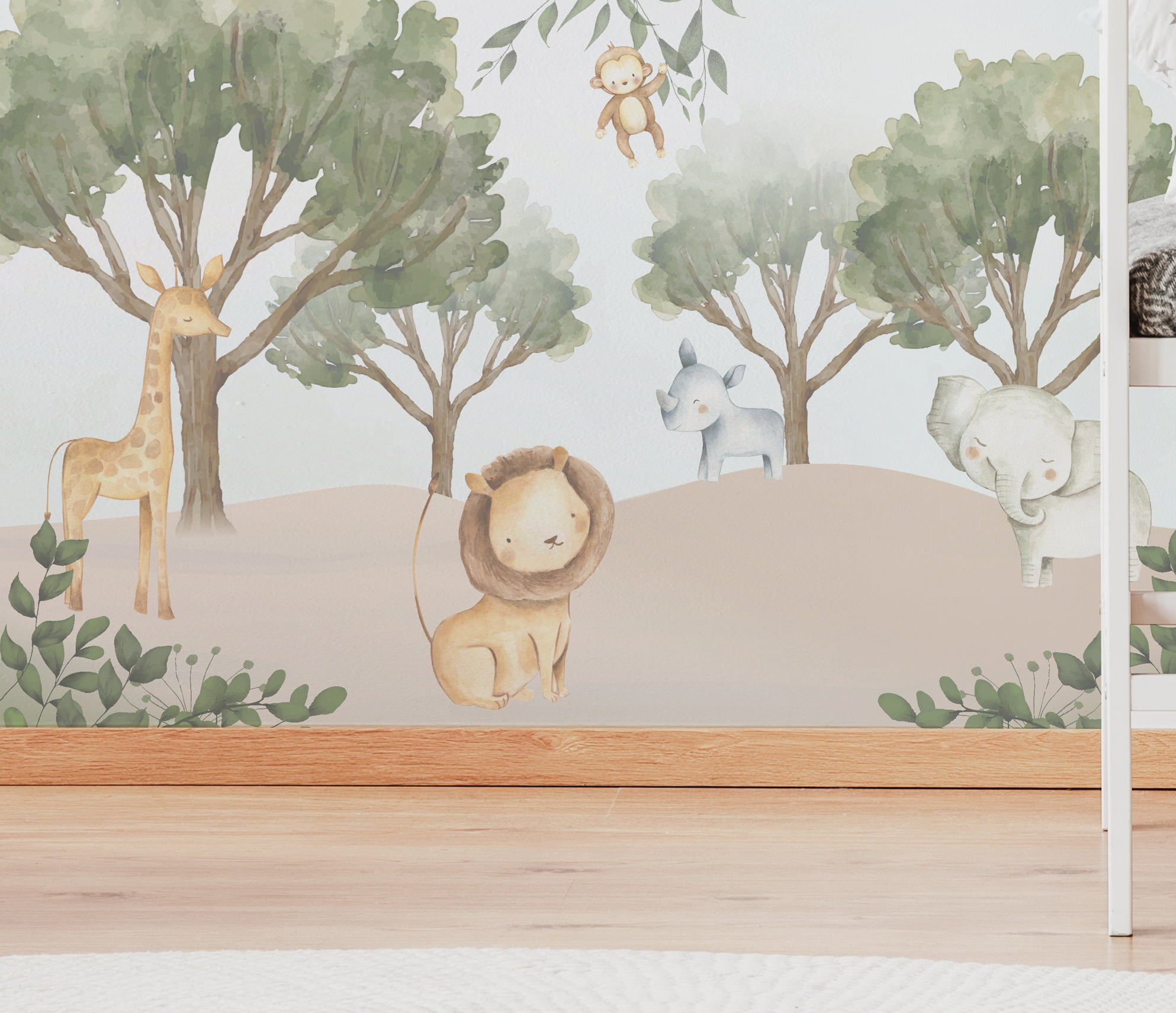 Papel de Parede Infantil Safari Floresta