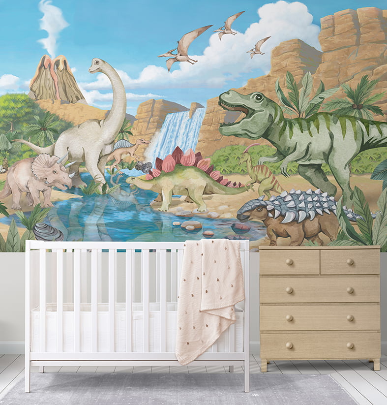Papel de parede Infantil Safari Dinossauros