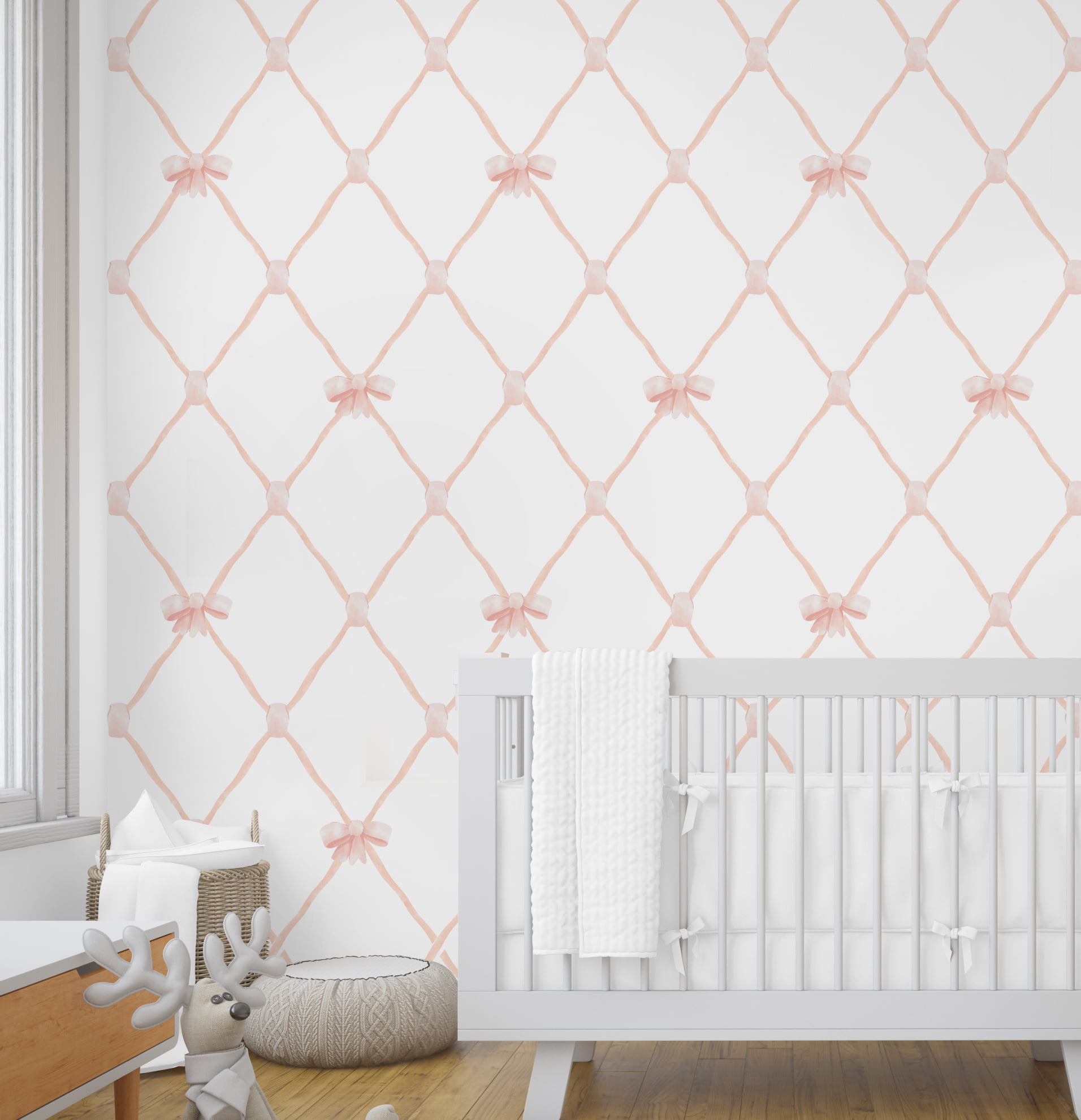 Papel De Parede Lacinhos Rosas