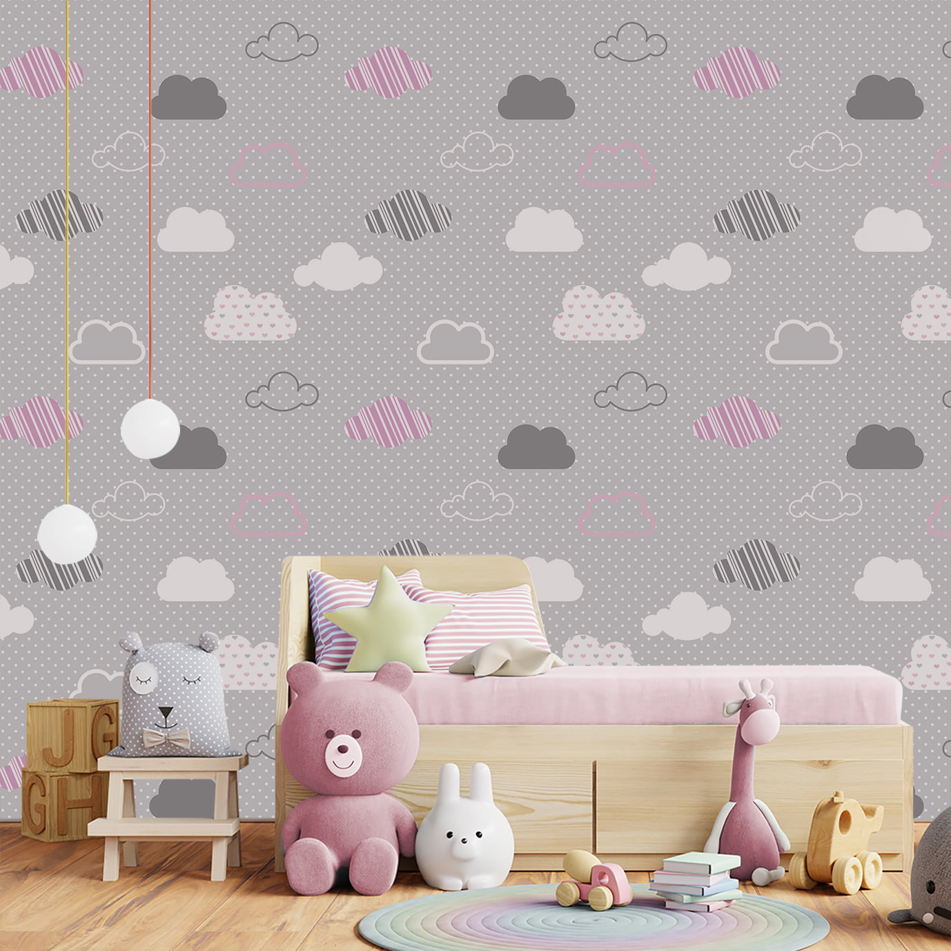 Papel de parede Infantil Nuvens