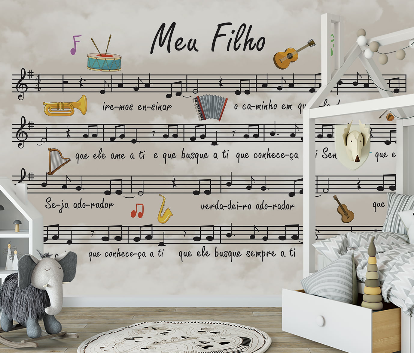 Papel de Parede Infantil Musical