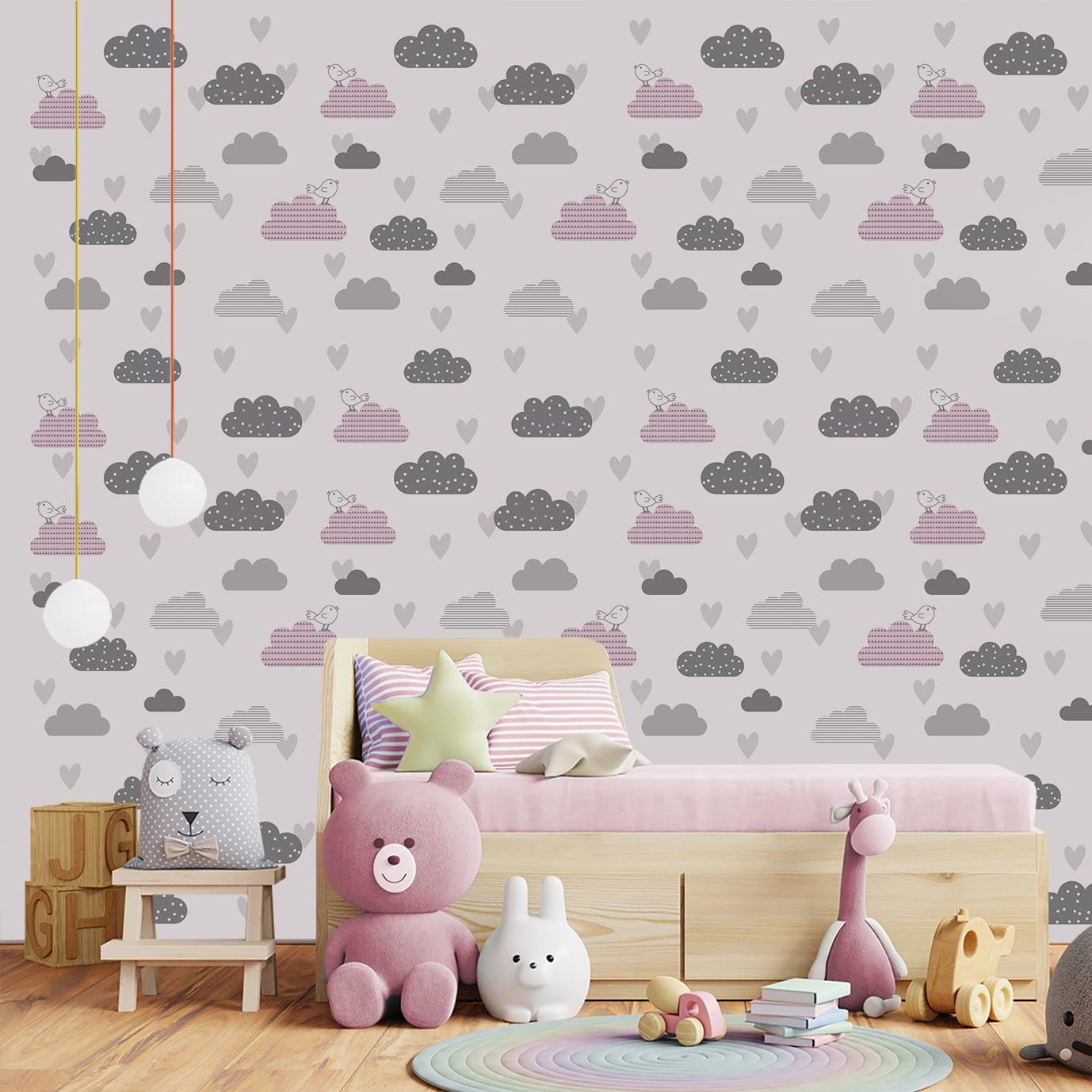 Papel de parede Infantil Nuvens