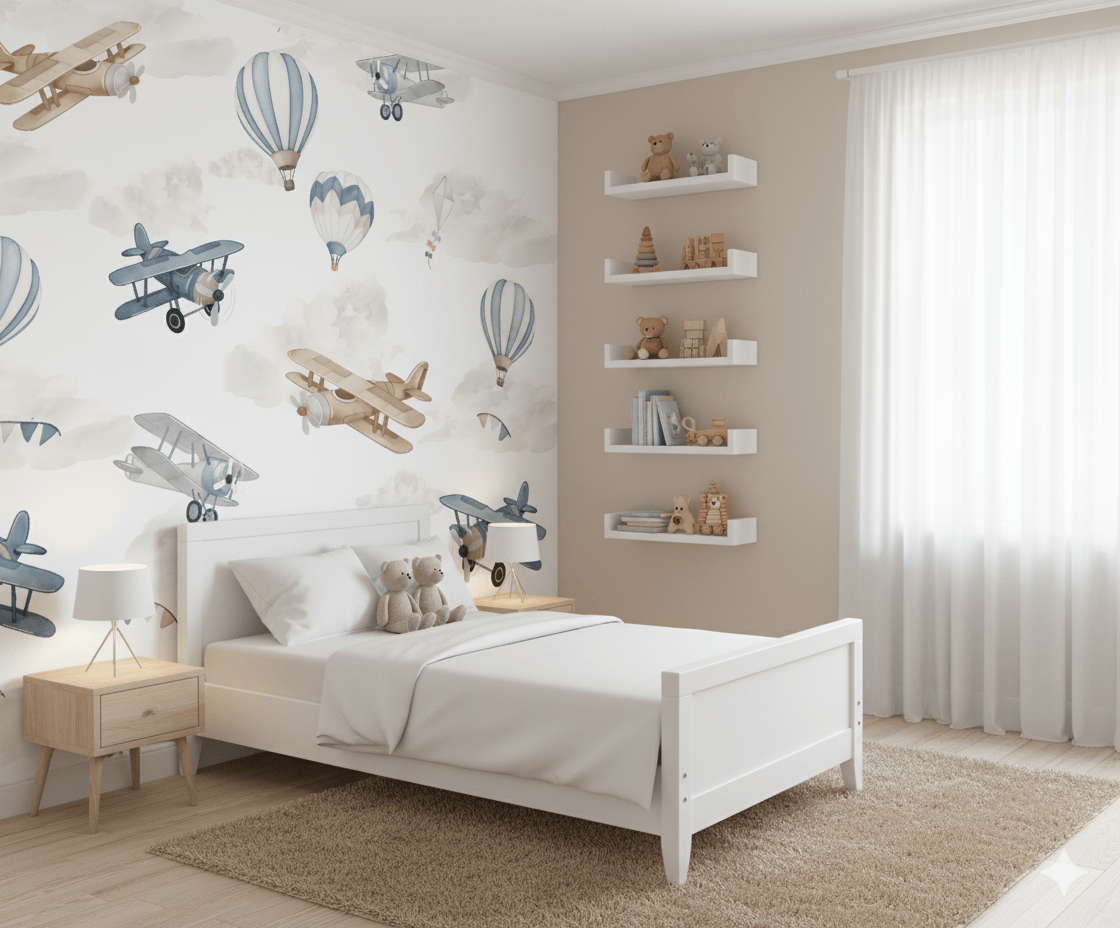 Papel de Parede Pequeno Aviador VR770