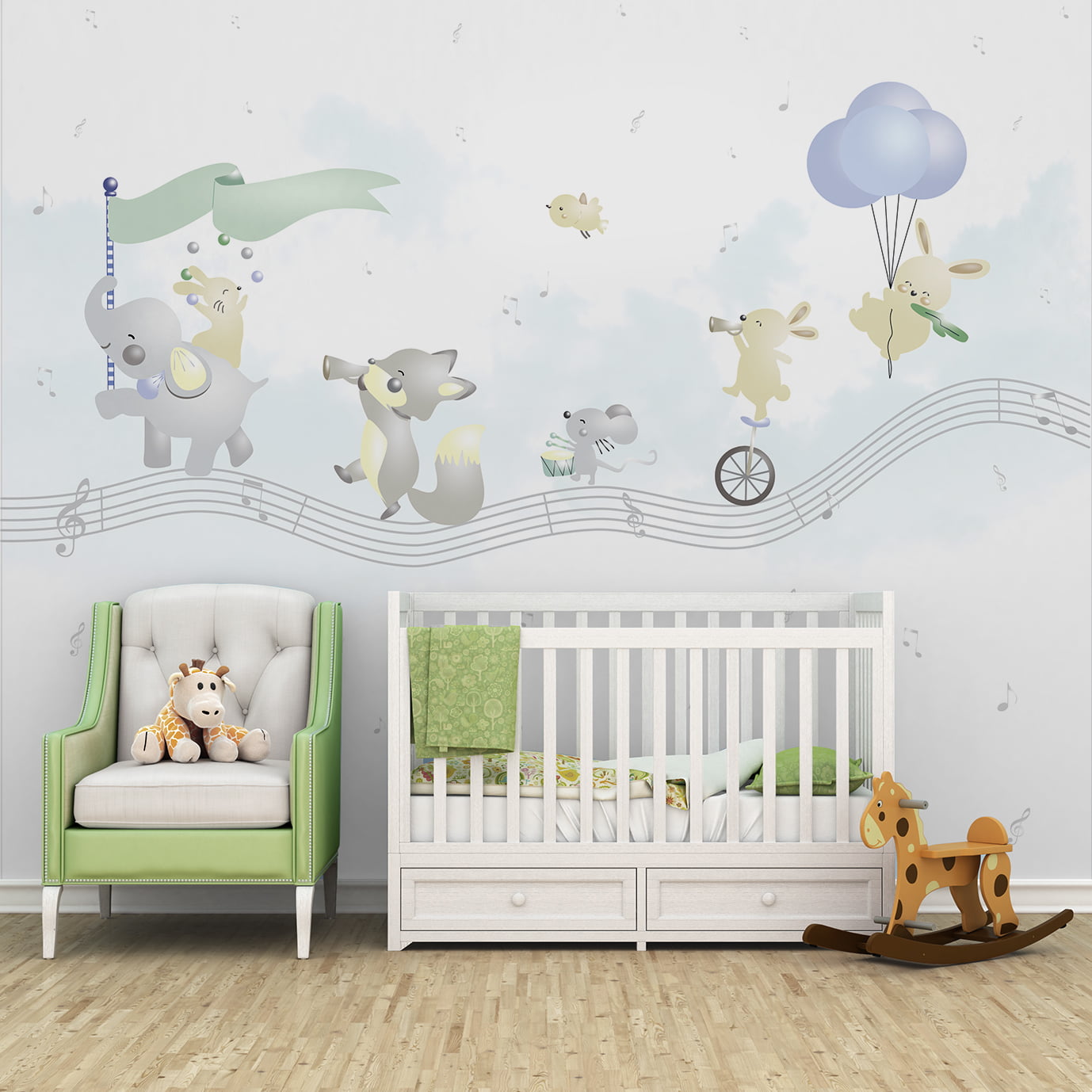 Papel de Parede Infantil Xadrez Aquarela Verde - Provence Home & Baby -  Móveis, decoração, enxoval e utilidades.