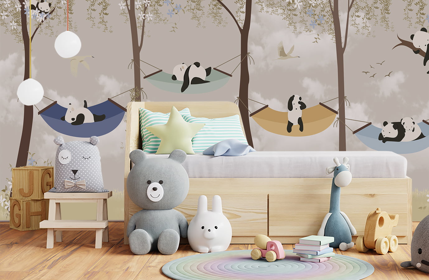 Papel de Parede infantil Urso Panda