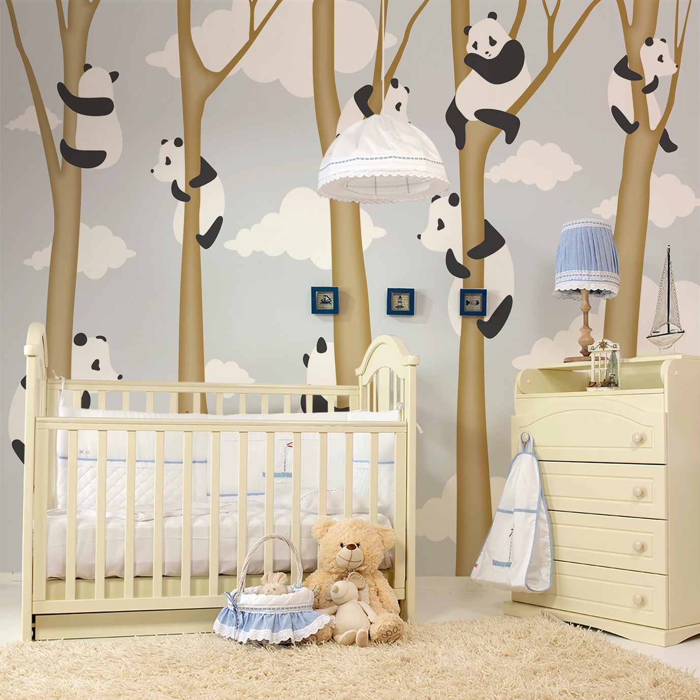 Papel de Parede Infantil Quarto Urso Panda