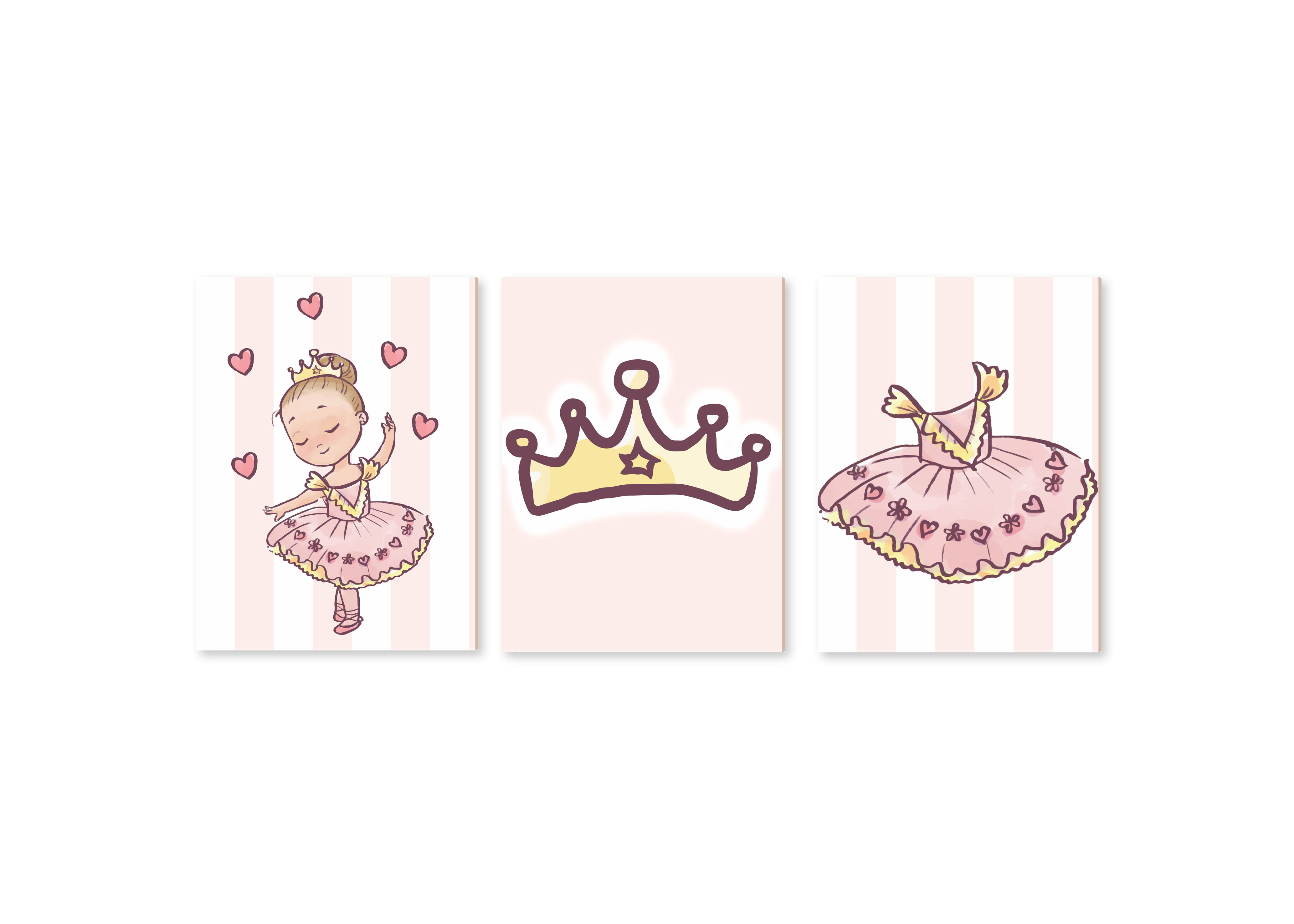 Placas Decorativas Bailarinas Rosa Menina - PC177