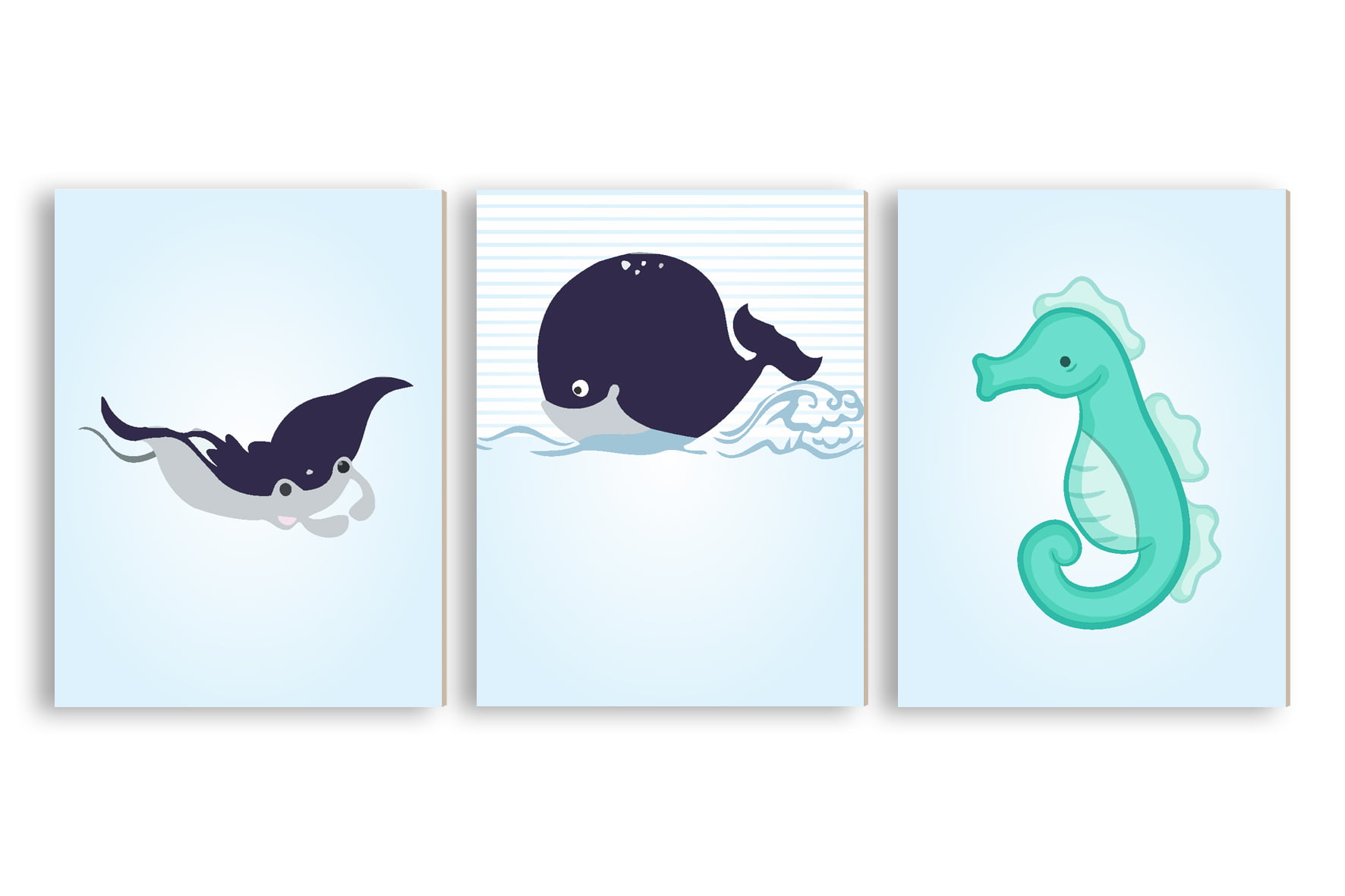 Placas Decorativas Fundo do Mar Animais Marinhos - PC47