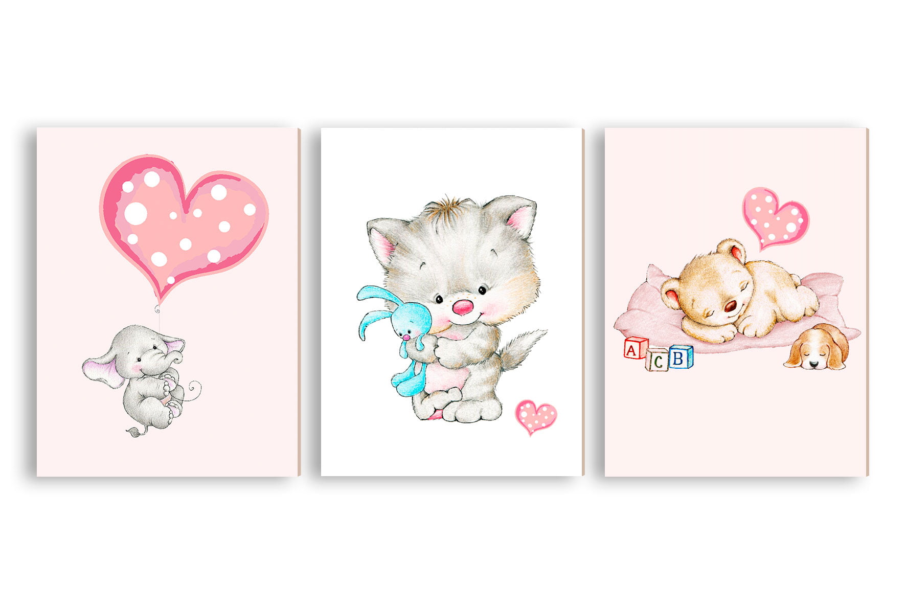 Placas Decorativas Jardim Encantado Rosa Gatinho - PC145