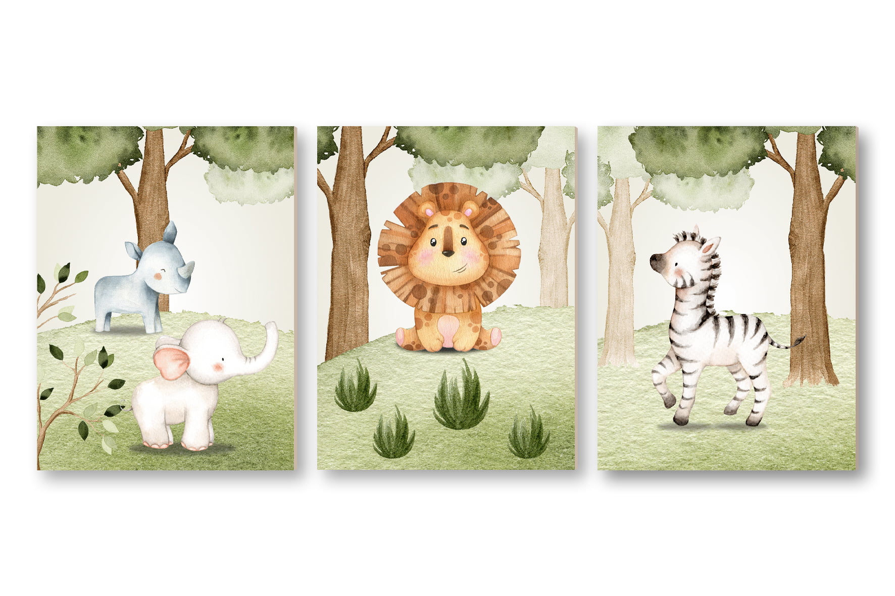 Placas Decorativas Safári Bosque Animais - PC479