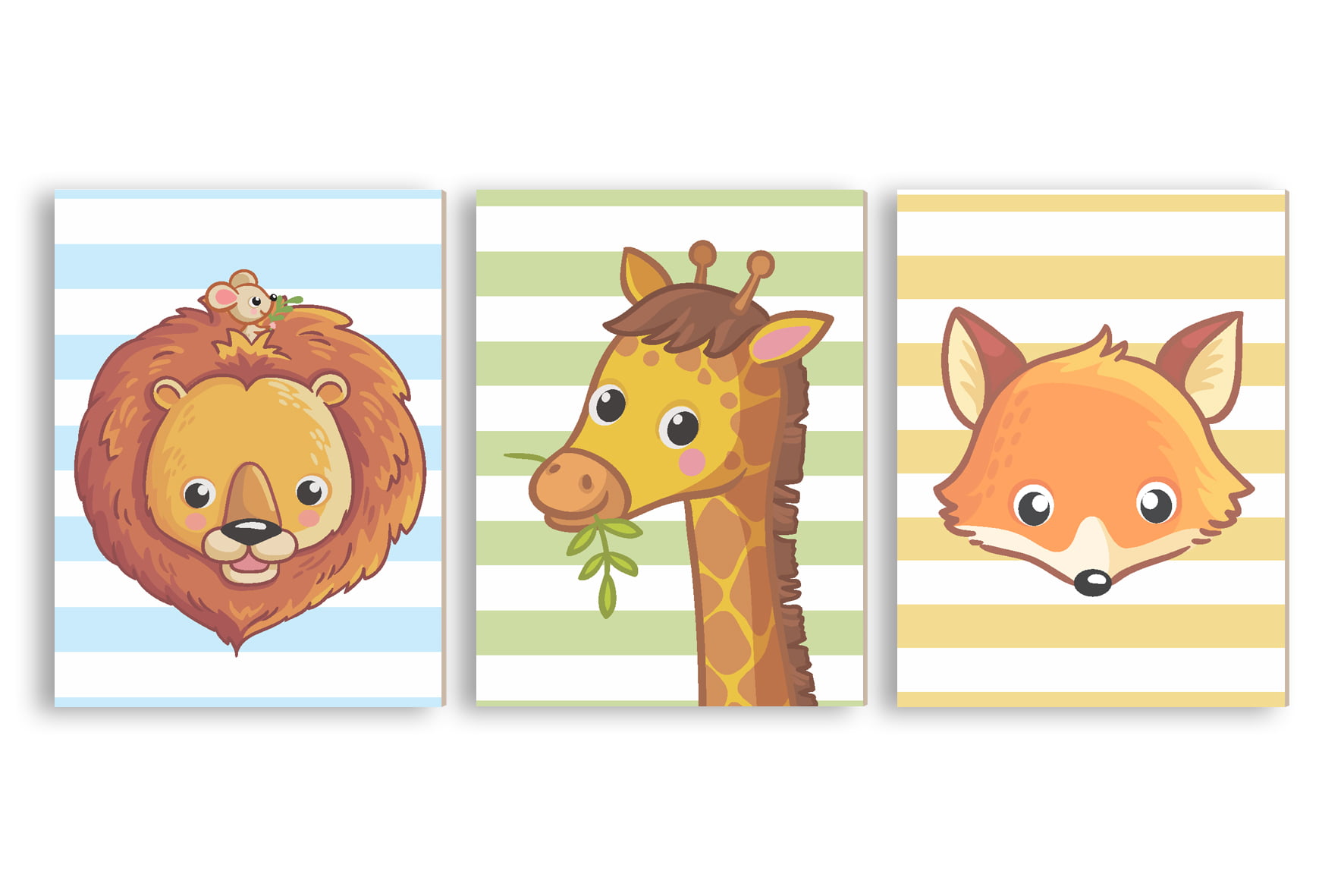 Placas Decorativas Safári Menino Animais - PC125