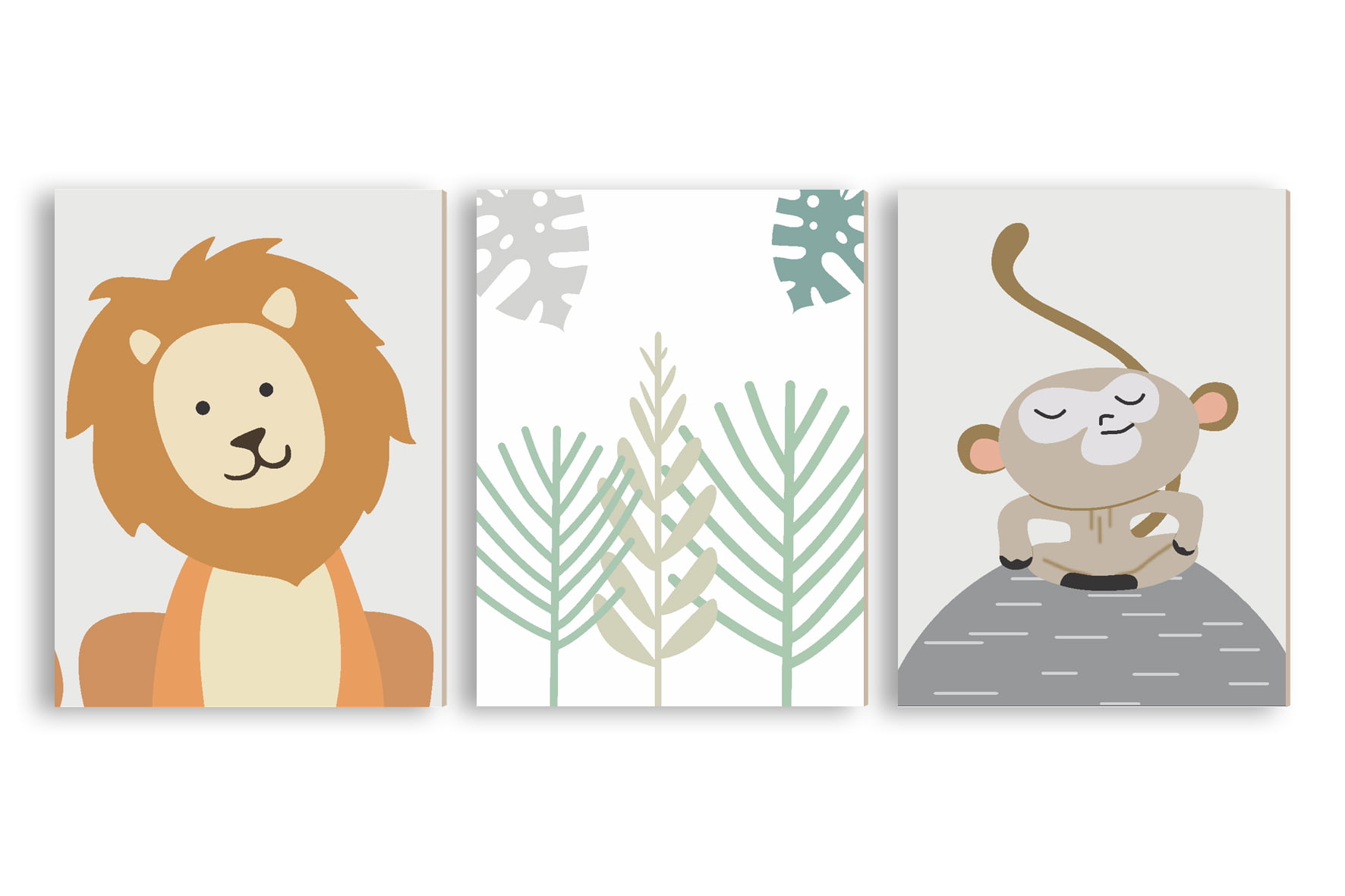 Placas Decorativas Safári Menino Animais - PC304