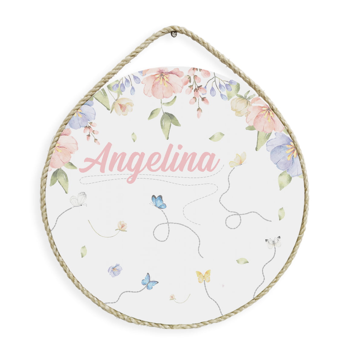 Porta Maternidade Jardim Floral Borboletinhas Infantil Pm567