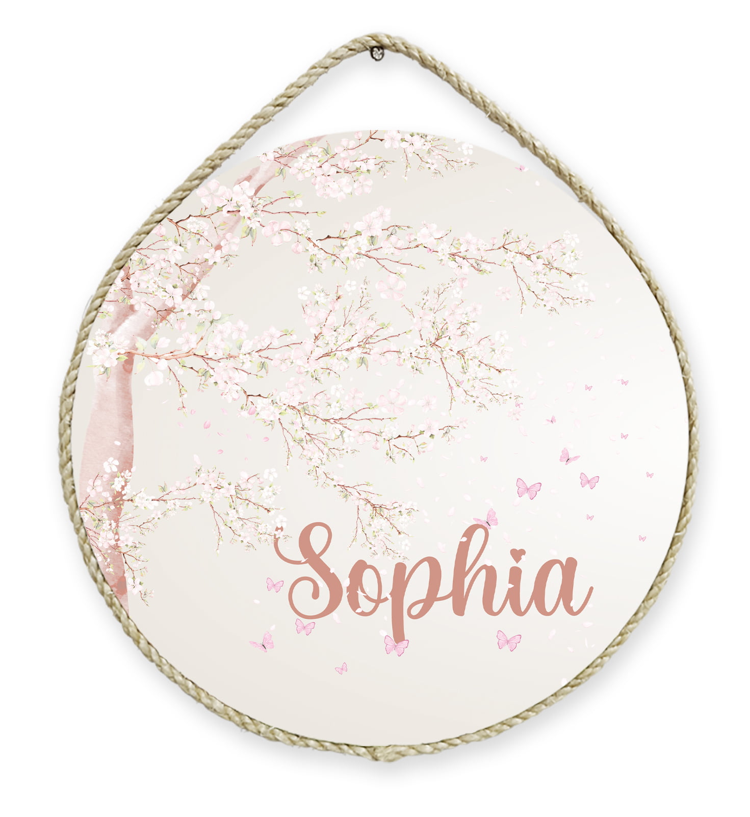Porta Maternidade Personalizado Infantil Árvore Rosa - PM511