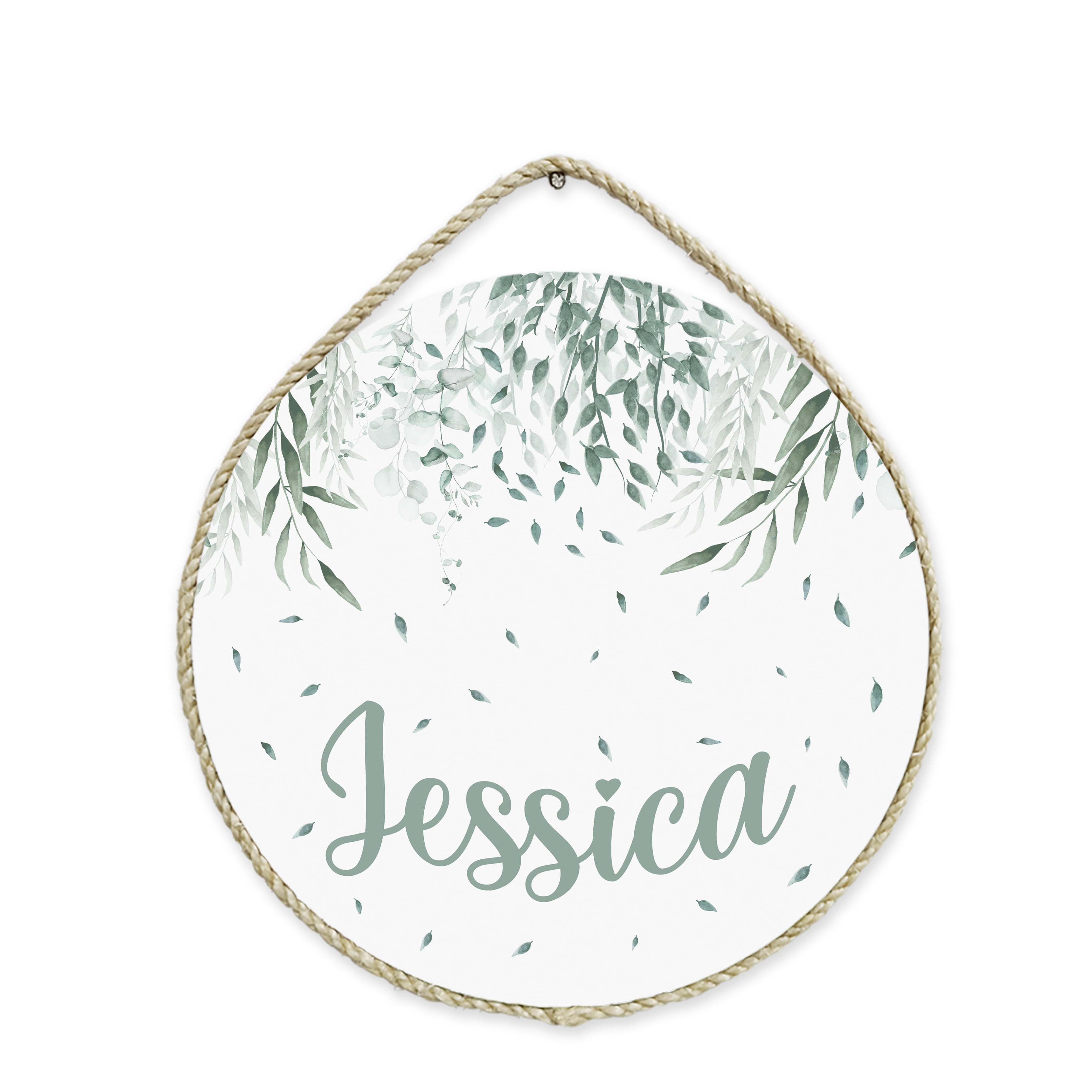 Porta Maternidade Personalizado – Jardim Suspenso Verde