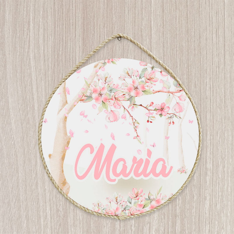 Porta Maternidade Personalizado Infantil Floral