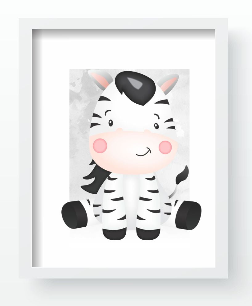 Quadro Decorativo Infantil Zebra 