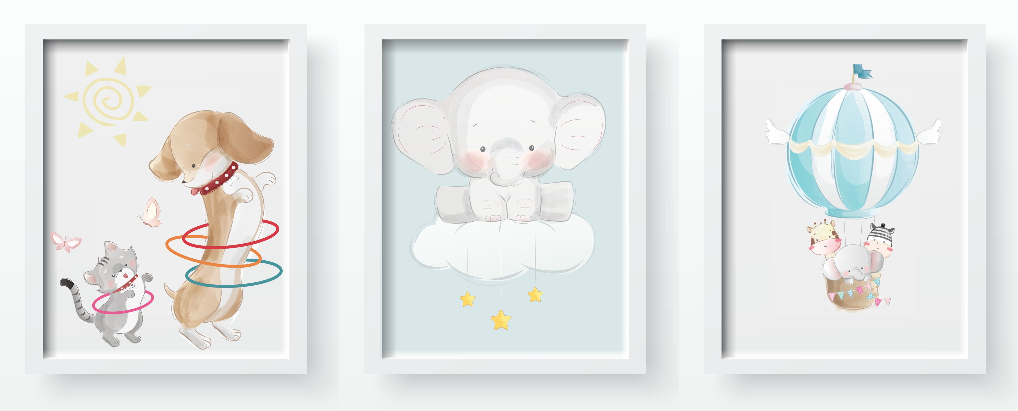 Quadro Decorativo Infantil de parede Safari Baby