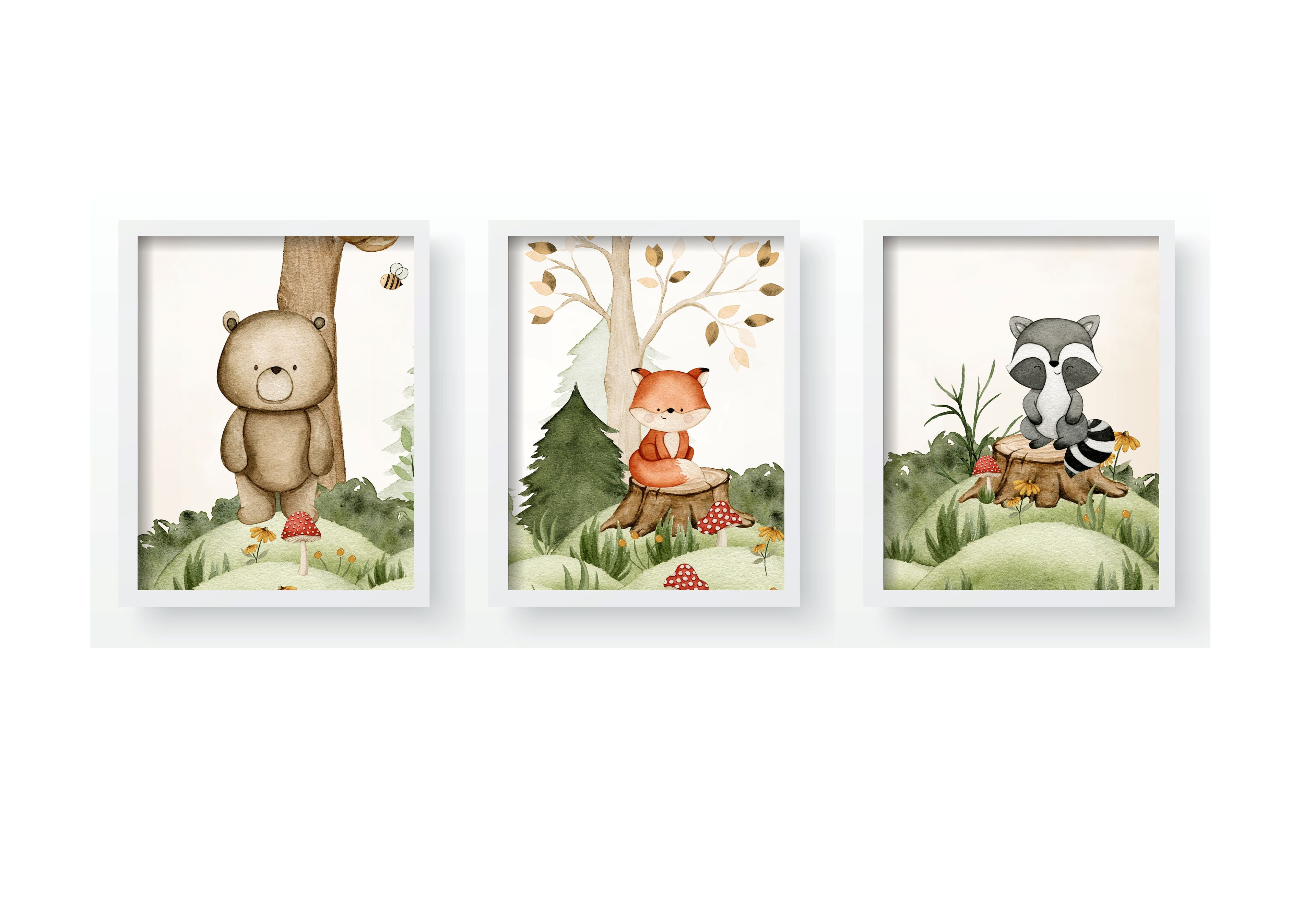 Quadro Decorativo Infantil Safari Bosque Q374