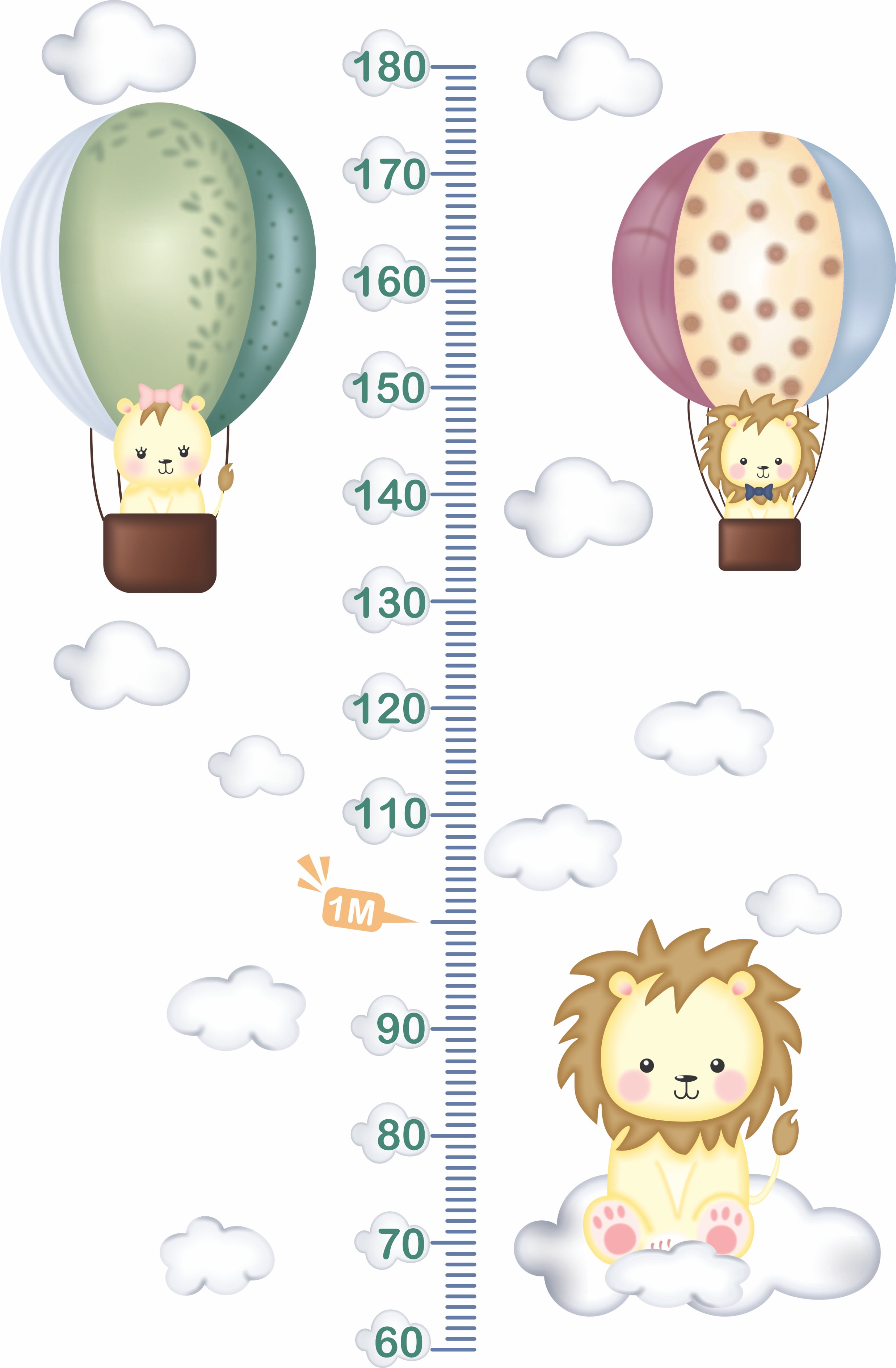 Régua do Crescimento Balões Leão