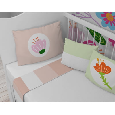 Kit Berço Enxoval de Bebê Floral Lúdicas 