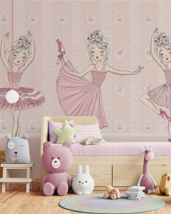 Papel de Parede Infantil Bailarina