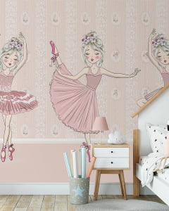 Papel de Parede Infantil Bailarina