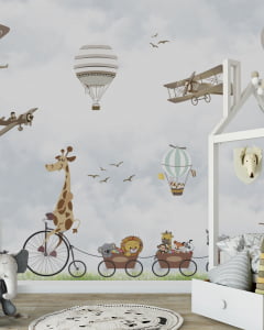 Papel de Parede Infantil Safari Balões - VR53