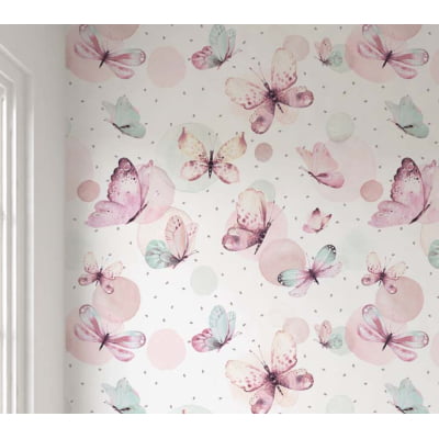 Papel de Parede Flores Jardim Suspenso Infantil Colorido Rolo 3m