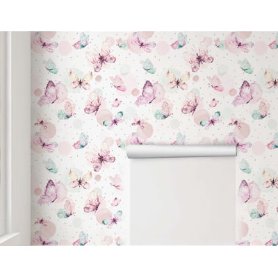 Papel de Parede Infantil Borboletas Autocolante VRC399