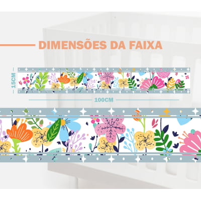 Faixa Decorativa Infantil Adesiva Flores Jardim